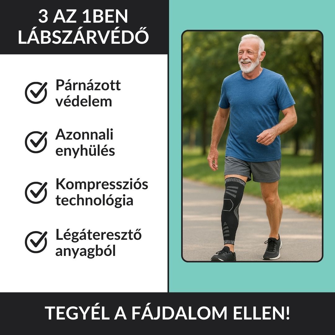 Kompressziós Lábvédő- Comb,-Térd,- és Vádli fájdalomra (1 pár, 2 darab)