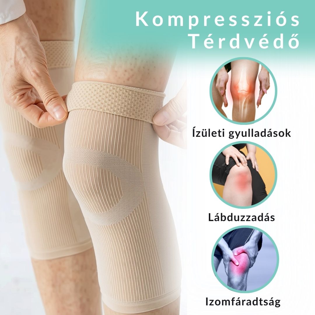 Kompressziós Térdvédő- Térdfájdalom Ellen (2 db, 1 pár)