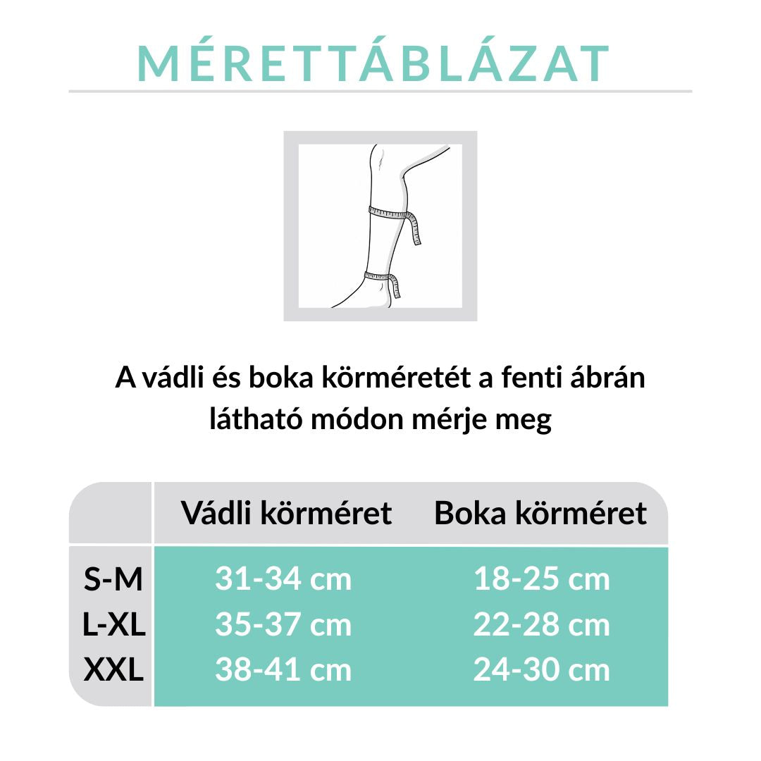 Kompressziós Vádlivédő- Vádlifájdalom Ellen (2 db, 1 pár)